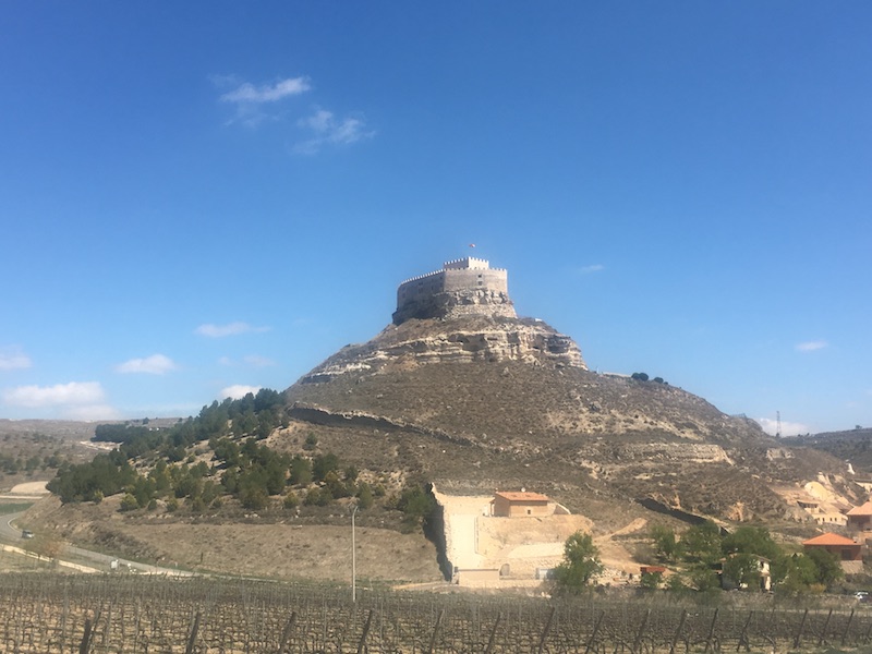 Curiel castle colorful wines