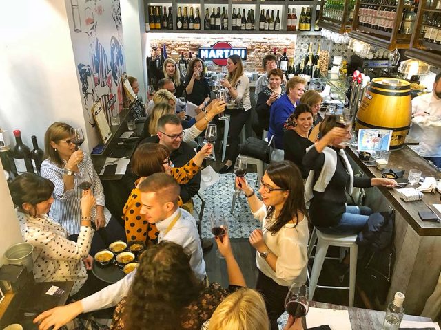 Having_fun_corporate_wine_event_colorful_wines