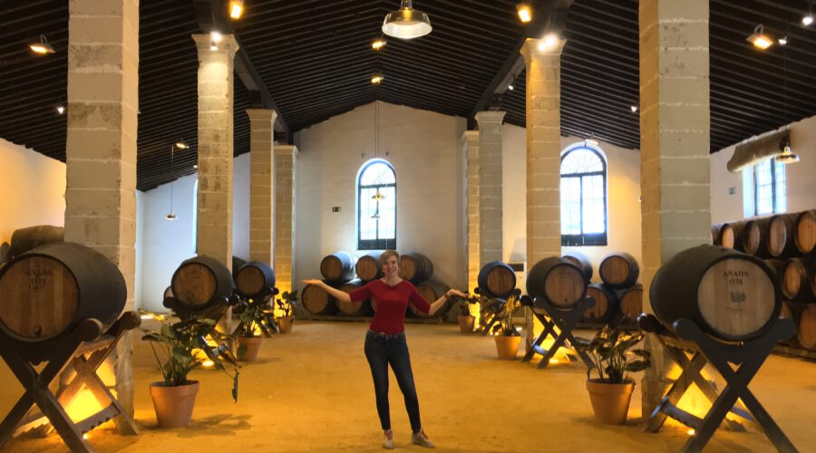Jimena visiting Jerez_Bodegas Tío Pepe