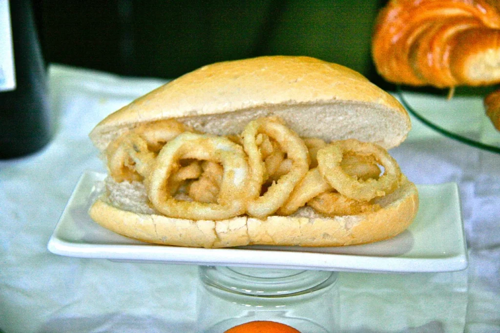 squid sandwich tapa madrid wine tour