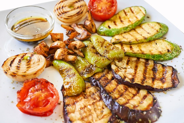 roasted vegetables vegan tapas tour colorful wines