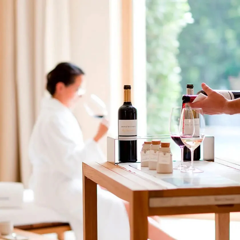 Wine-and-wellness-trip-spain-spa-sommelier_Colorful-wines