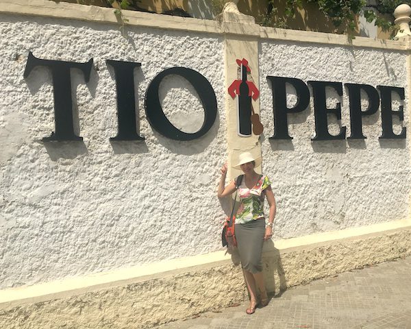 Ready to start the visit at Bodegas Tío Pepe!