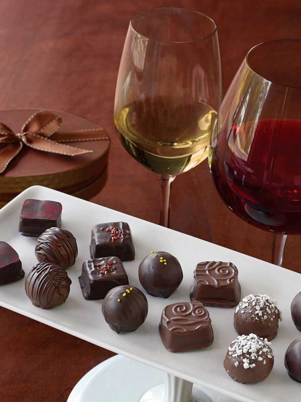 cata-vino-chocolate. Uvas francesas