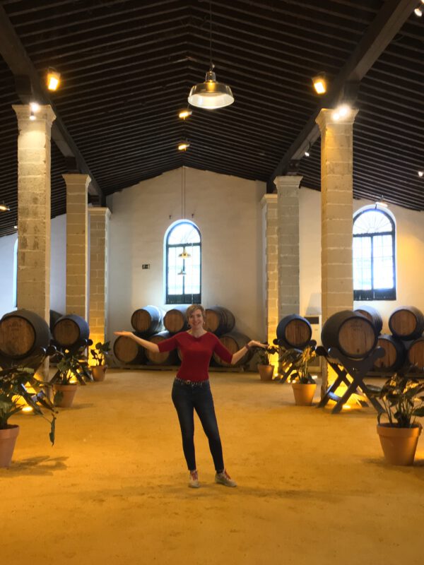 Jimena visiting Jerez_Bodegas Tío Pepe